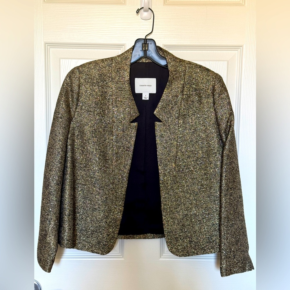 New! Country Road Metallic Blazer Jacket